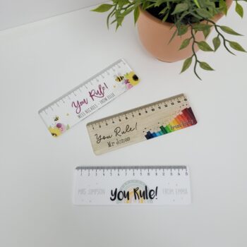 Acrylic Printed Ruler - Teacher Gift