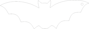 10cm Wide Acrylic Bat Shape (pack of 10)