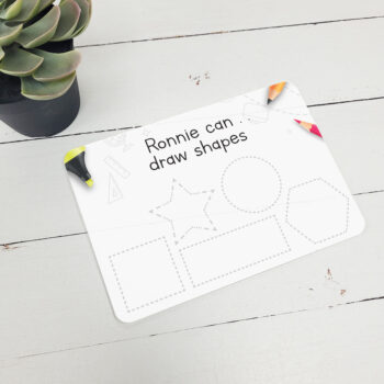 Reusable Printed Shapes Tracing Board