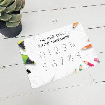 Reusable Printed Numbers Tracing Board