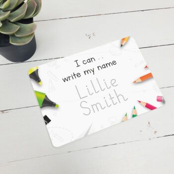 Reuseable Printed Name Tracing Board - Sans font