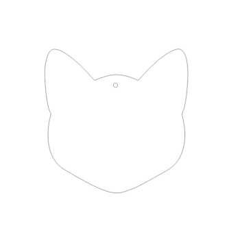 10cm Acrylic Cat Face Shape (Pack of 10)