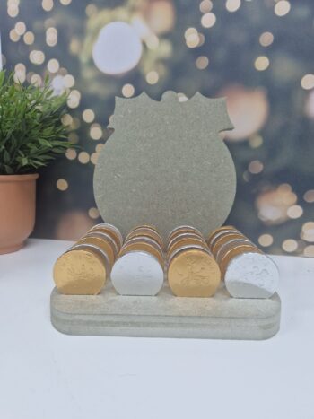 18mm mdf Personalised Christmas Pudding Coin Advent Calendar