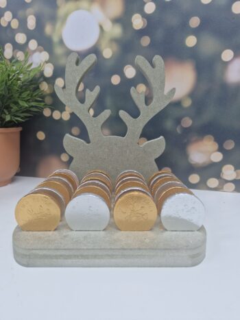 18mm mdf Personalised Antler Head Coin Advent Calendar