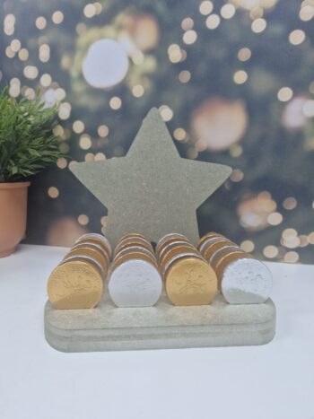 18mm mdf Personalised Star Shape Coin Advent Calendar