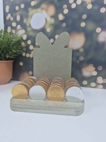 18mm mdf Personalised Present Shape Coin Advent Calendar