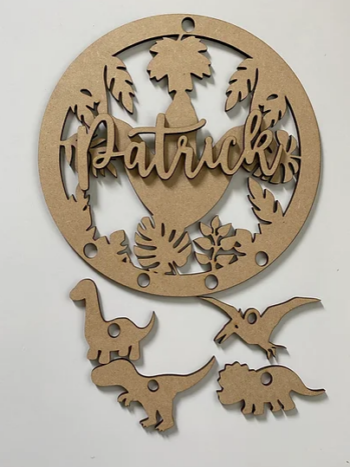 3mm mdf Laser Cut Dinosaur Dream Catcher