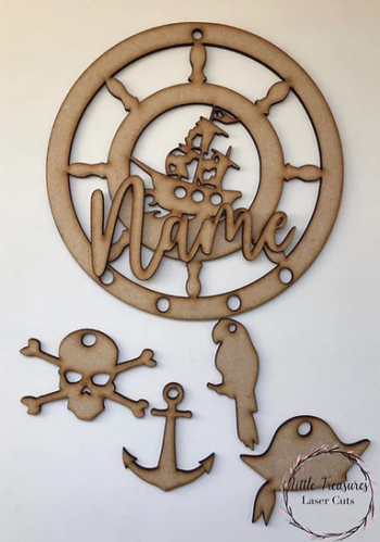 3mm mdf Laser Cut Pirate Dream Catcher