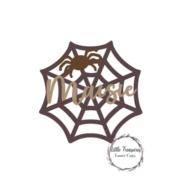 3mm mdf Personalised Spiderweb & Spider