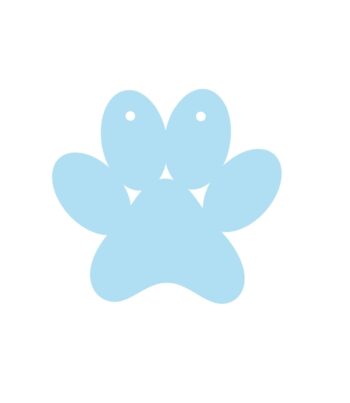 7.5cm High Acrylic Paw Shape (Pack of 10)