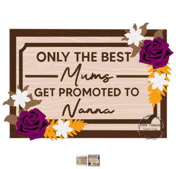 3mm mdf Only The Best Mums Rectangular Plaque