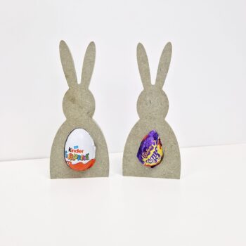 18mm Mdf Wood Barn Bunnies for Kinder or Creme Eggs