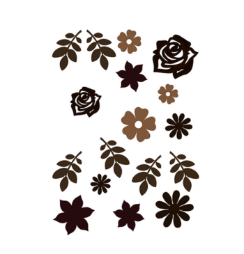 3mm mdf Pack of Flowers Embellishment Pack