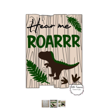 3mm mdf Rectangular Hear Me Roar Plaque