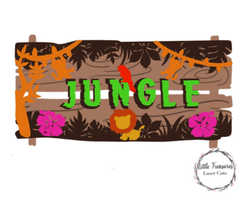 3mm mdf Jungle Sign Post