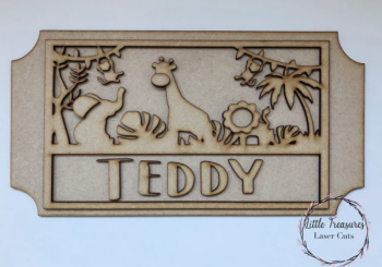 3mm mdf Rectangular Zoo Ticket Plaque