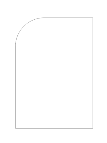 A5 Rectangle Acrylic Sheet (210mm x 148mm) CURVED CORNER