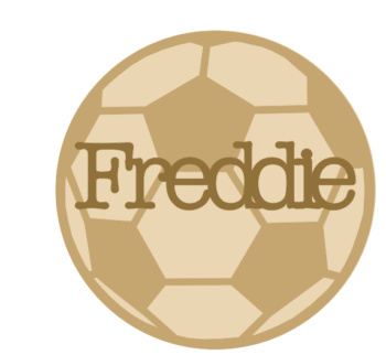 3mm + 3mm Layered Football with Name