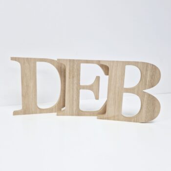 18mm Oak Veneer Letters Georgia Bold Font