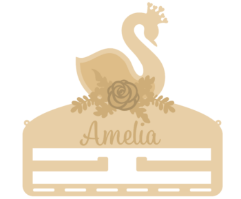 4mm Mdf Personalised Swan Bow Holder/Hanger