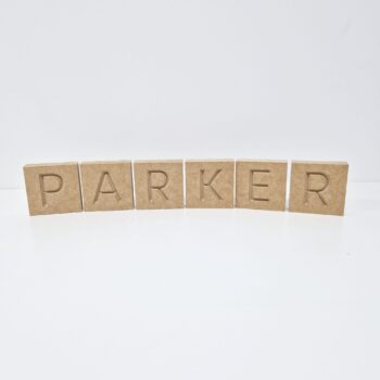 18mm mdf Engraved Alphabet Blocks – Upper and Lowercase