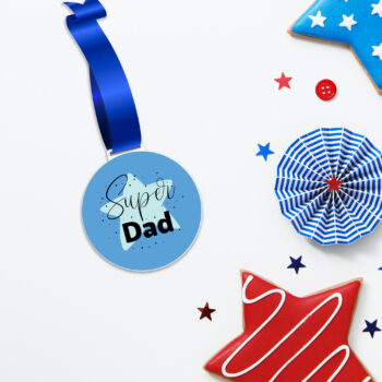 Printed Medal - Super Dad, Daddy, Grandad