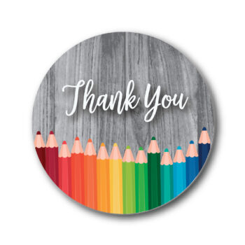 Printed Medal - Pencils - Thank you