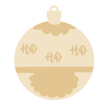 3mm mdf Ho Ho Ho Pinny Layered Bauble