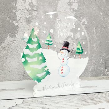 UV Printed Snowglobe - Snowman Design