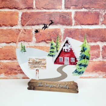 UV Printed Snowglobe - Alpine Lodge Design