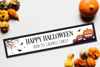 Personalised Halloween Foamboard Printed Sign - Pumpkins