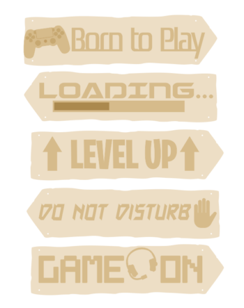 3mm mdf Gaming Signposts (5 signs)