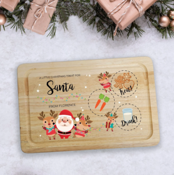 Printed Rectangular Christmas Eve Treat Board - Festive Lights