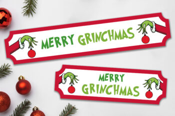 Printed Merry Grinchmas Illustrated Generic Street Sign