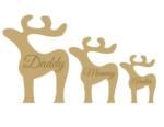 18mm tall engraved reindeer