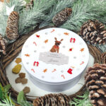 merry woofmas treat tin