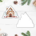 acrylic Gingerbread House bauble and sticker