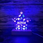 floral star led night light