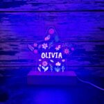 floral star led night light