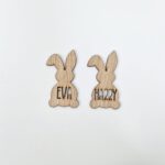 4mm Oak Veneer Personalised Hanging Bunny Tag