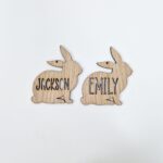 4mm Oak Veneer Personalised Hanging Rabbit Tag