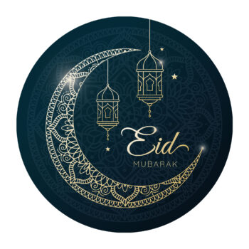 Eid Moon Printed Circle