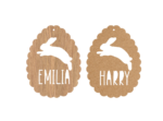 Personalised Hanging Scalloped Egg Easter Tag