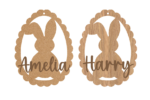 Personalised Scalloped Egg Cut out tag